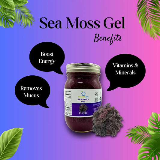 Purple Sea Moss Gel for Health Improvement, 92 Vitamin and Minerals - The Health Trap
