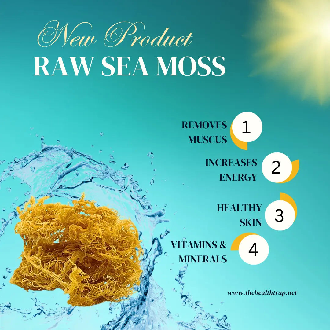 St Lucia Gold Raw Sea Moss, Organic Wildcrafted Sea Moss - The Health Trap
