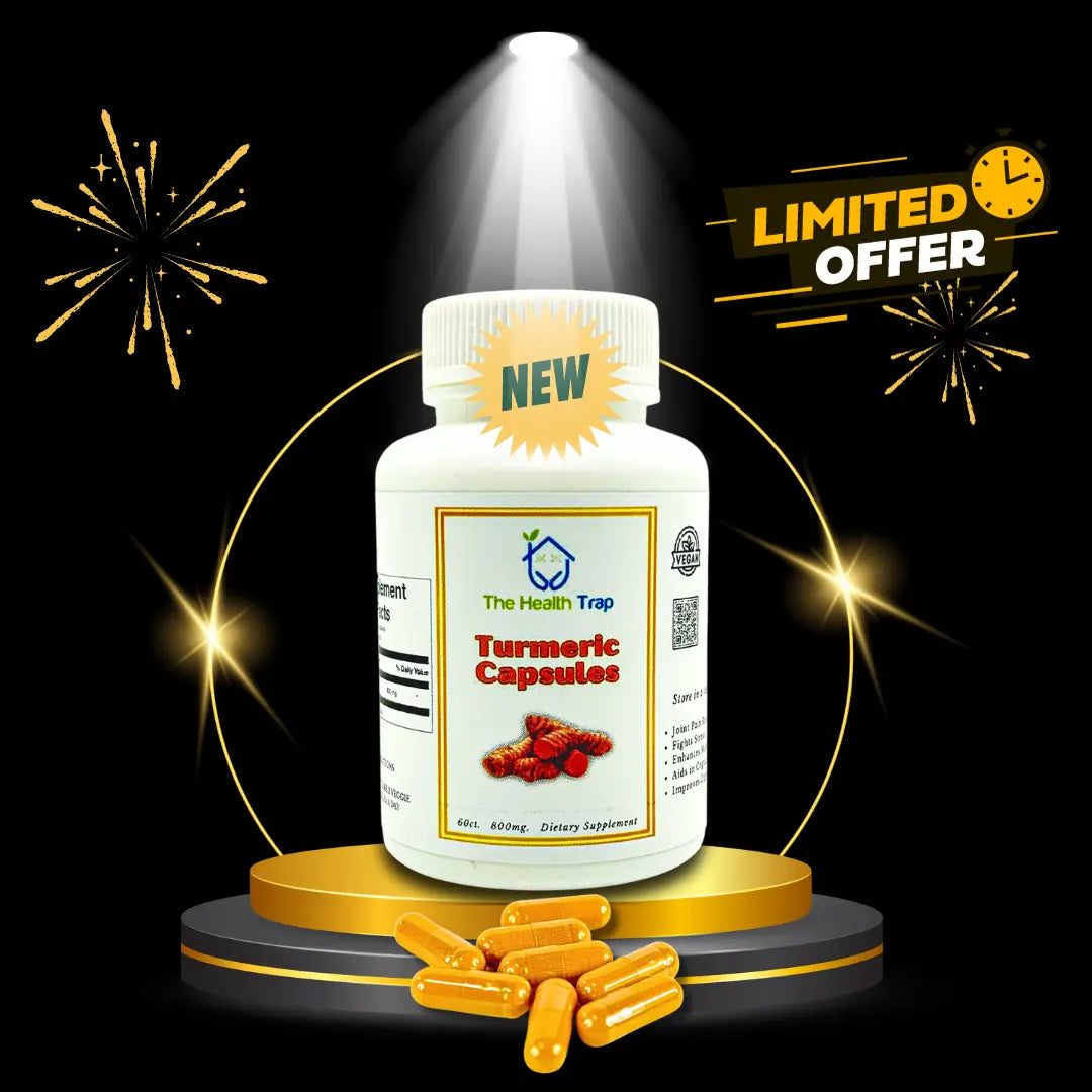 Turmeric Capsules 800mg, Dietary Supplement Anti-Inflammatory - The Health Trap