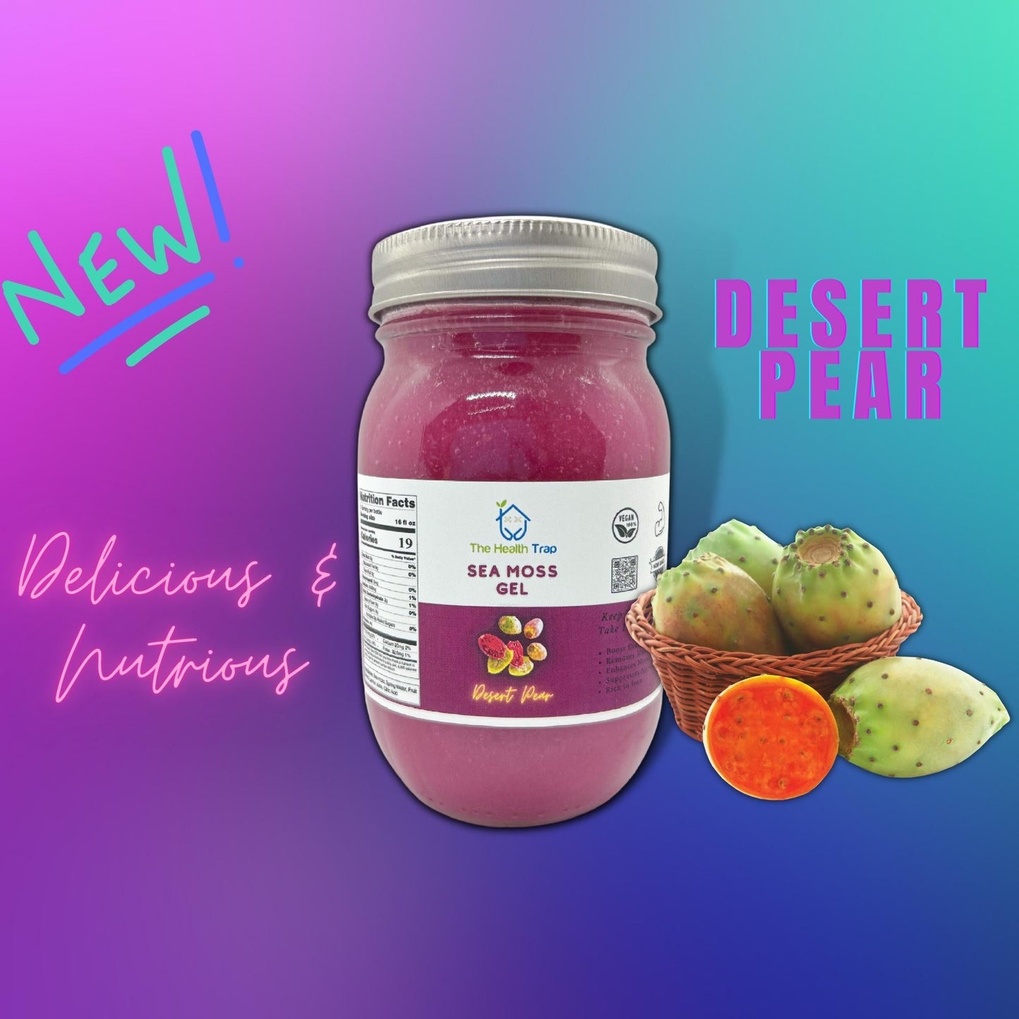 16 oz Fruit Infused Sea Moss Gel - The Health Trap