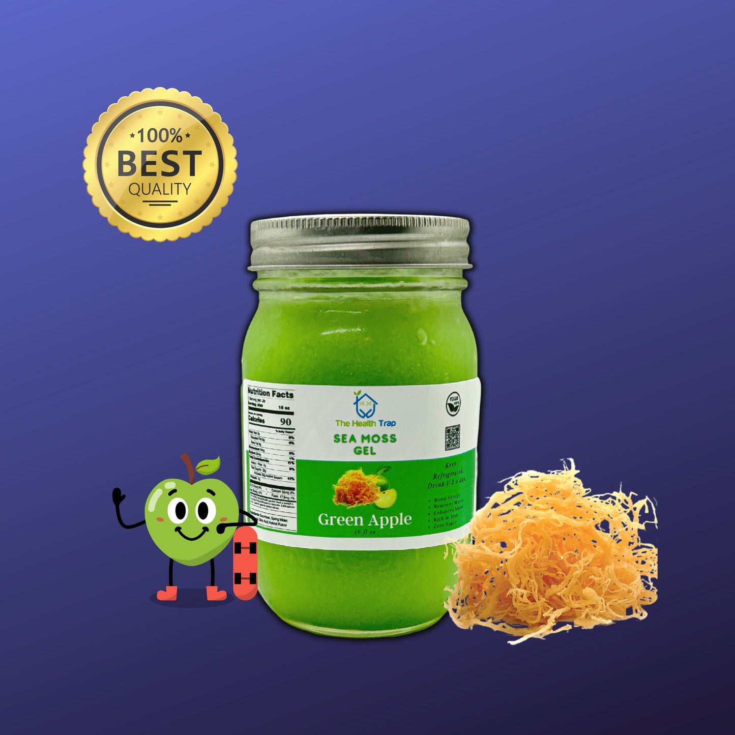 32 oz Fruit Infused Sea Moss Gel - The Health Trap