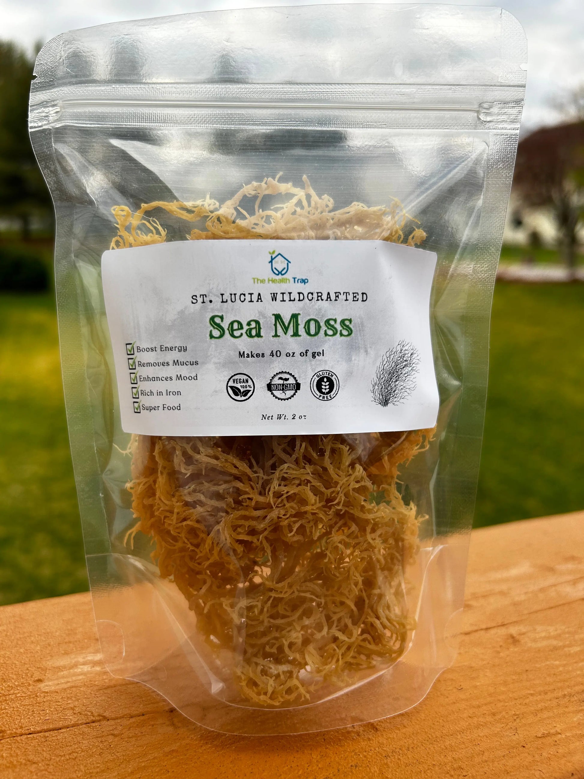 St Lucia Gold Raw Sea Moss, Organic Wildcrafted Sea Moss - The Health Trap