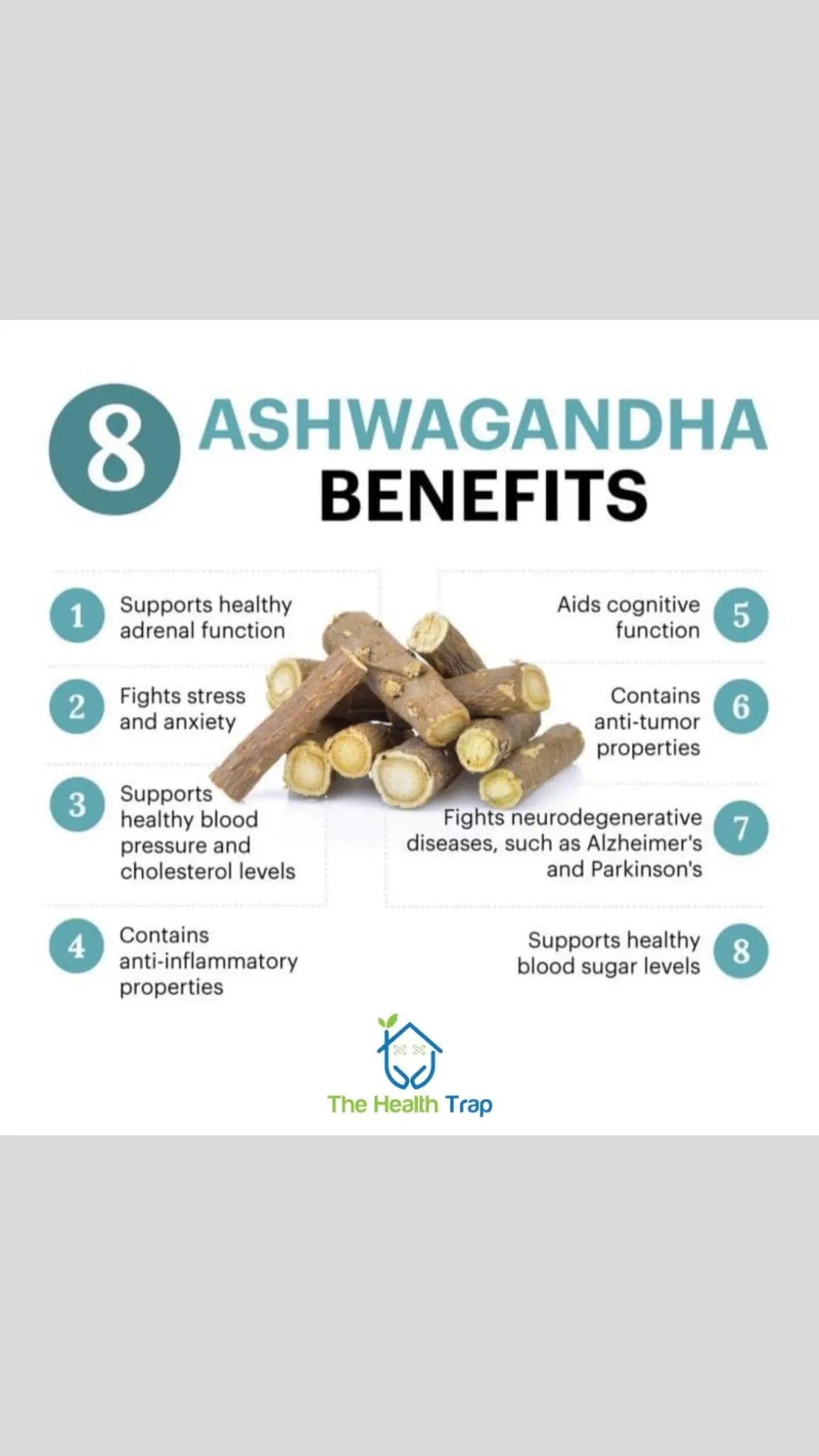 Ashwagandha 60ct (800mg) - The Health Trap