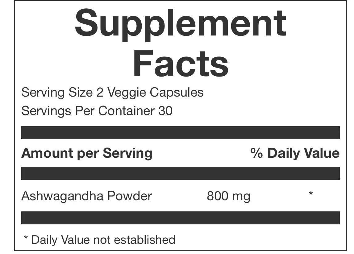 Ashwagandha 60ct (800mg) - The Health Trap